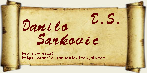 Danilo Šarković vizit kartica
